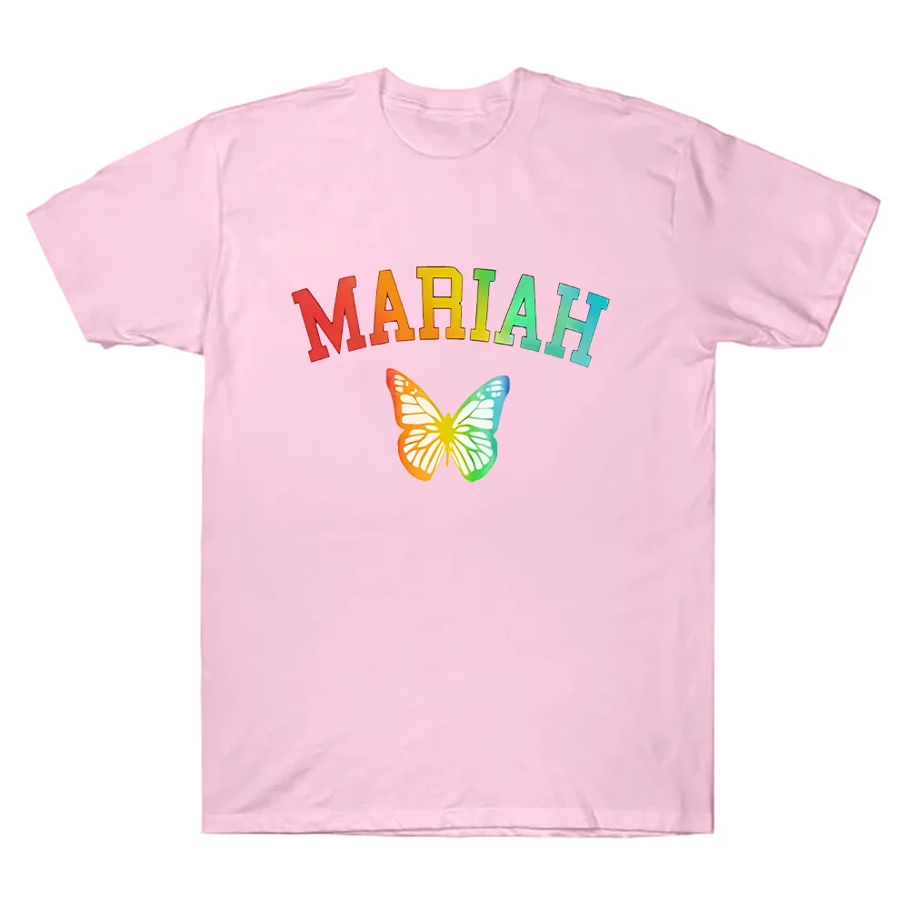 Mariah Carey Unisex Cotton T-shirts Mariah Butterfly Adorable Graphic  T Shirts Female Fashion Trendy 90s Oversized Tops Unisex