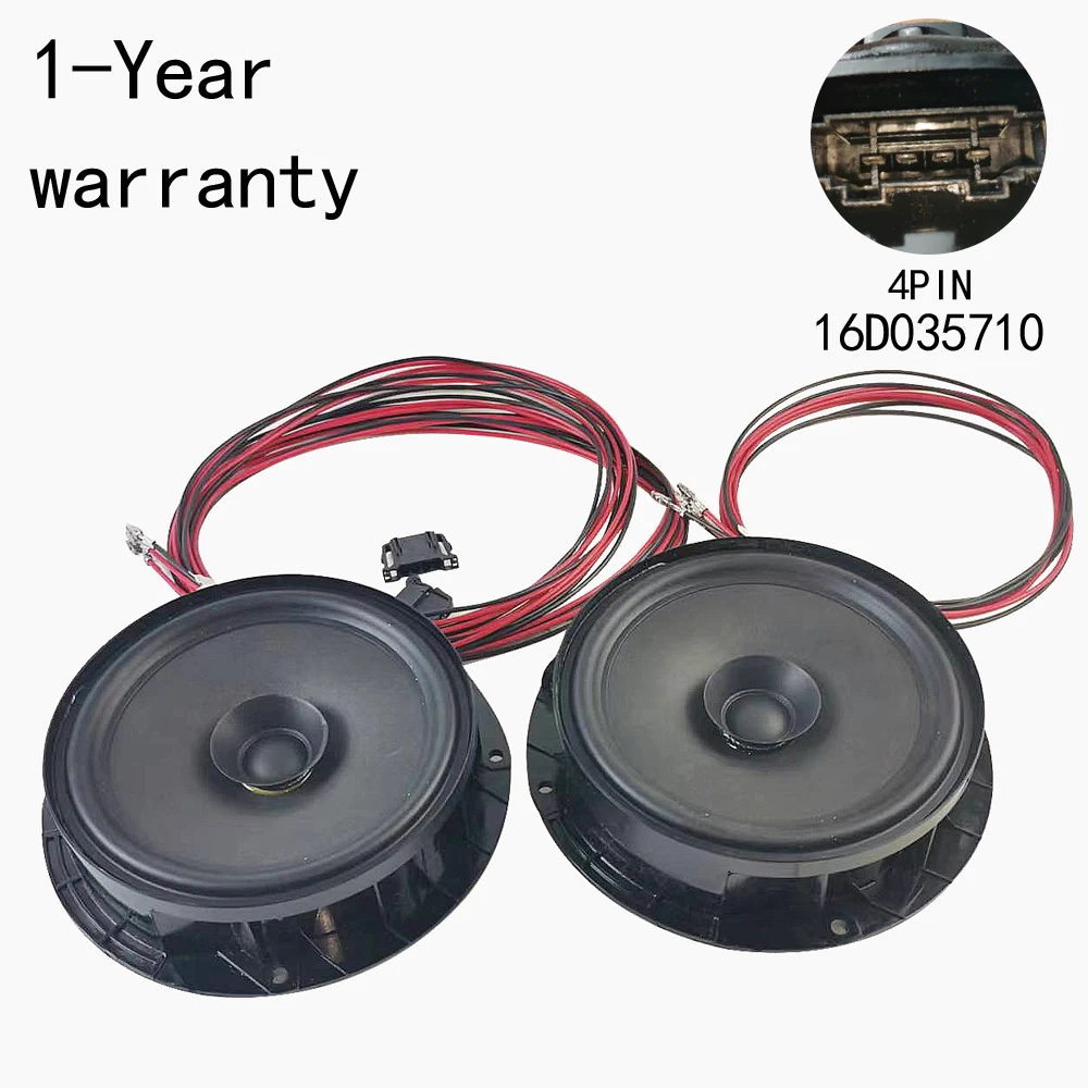 2Pcs Speaker 16D035710 For VW Santana Golf Sagitar C-trek Jetta Bora Skoda Rapid Spaceback