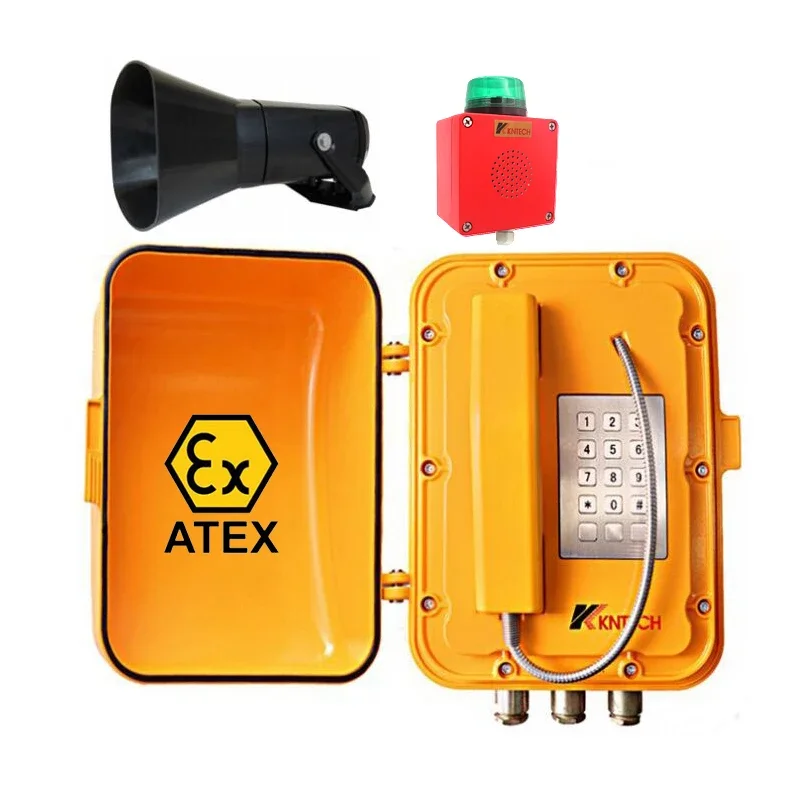 

KNTECH VoIP Explosionproof Telephone with Loudspeaker Explosion-proof IECEx and ATEx Certificated Telephones for Harsh Areas