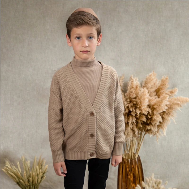 Kids Sweaters Childre Knitted Clothes Boys Girls Wool Knit Under Tops+Cardigan Baby Pants Brother Sister Mathcing Clothes