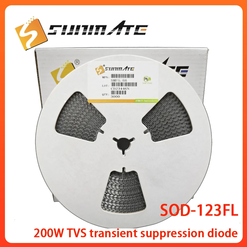 50PCS SMF5.0A SMF6.0A SMF6.5A SMF7.0A SMF7.5A SMF8.0A SMF8.5A SMF9.0A  SMF10A SOD-123FL TVS transient suppression diode