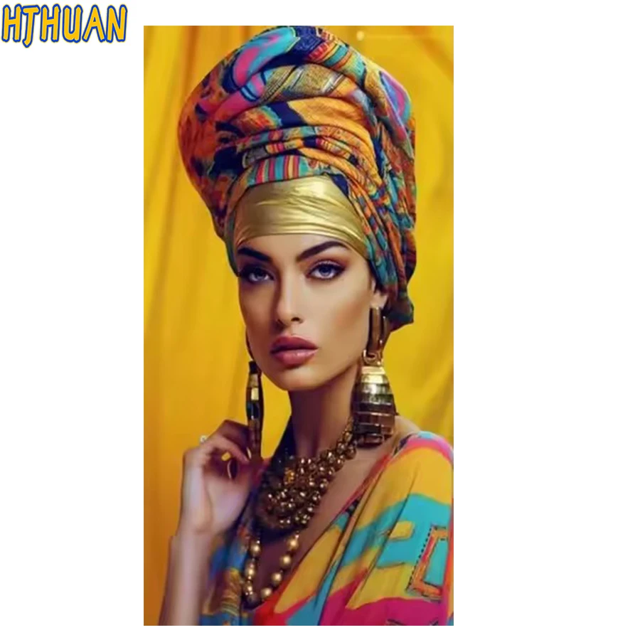 

Алмазная вышивка Портрет индийской африканской девушки Современный декор мозаика алмазная живопись вышивка крестиком полный квадратный/круглый 3D-арт