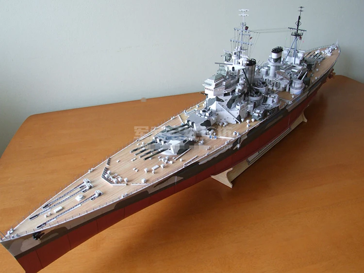 1:200 Scale HMS Prince of Wales V-class Battleship DIY Handcraft Paper Model Kit Handmade Toy Puzzles