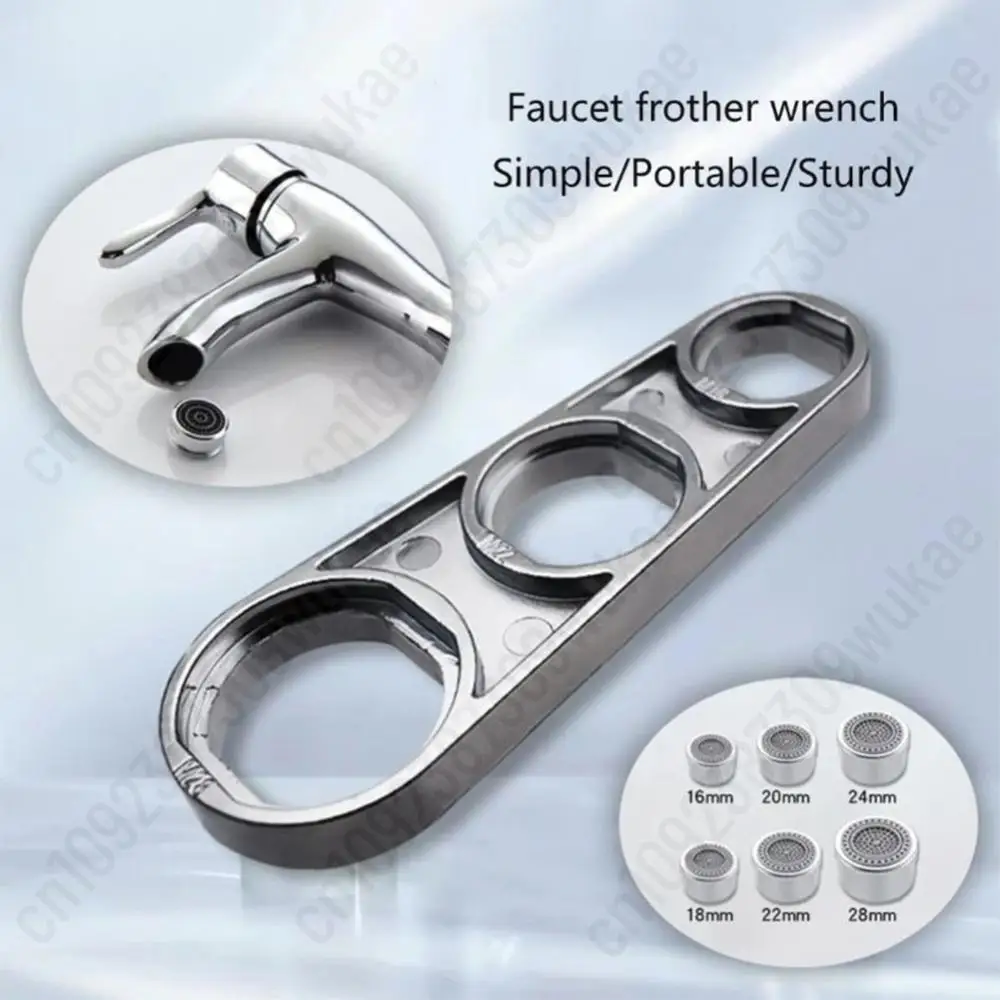 6 in 1 Faucet Aerator Wrench Water Flows Adjusting Faucet Bubbler Wrench Faucet Aerator Removal Tool Plumbing Tool For Plumber