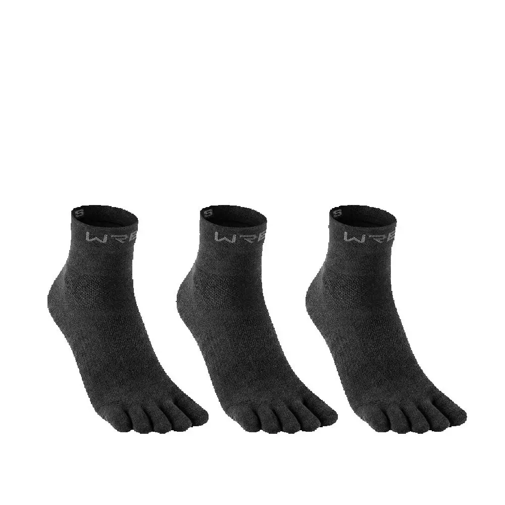 WRELS 1/2/3 Paar Fünf-Finger-Socken aus Merinowolle, Lauf-Zehensocken für Männer und Frauen, atmungsaktiv, schnell trocknend, gepolstert, sportliche Wandersocken