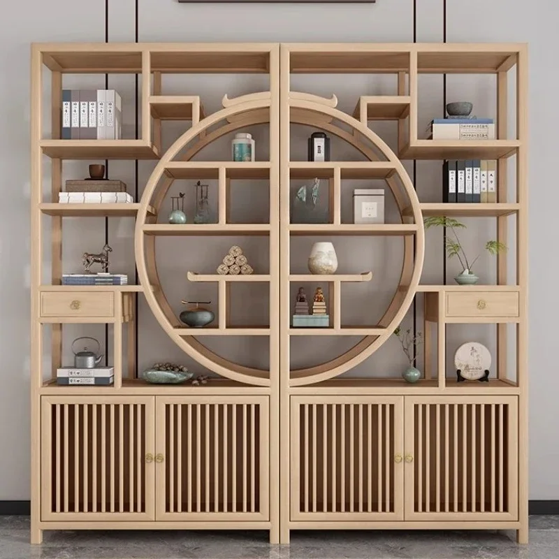 

New Chinese Solid Wood Bogu Rack Tea Rack Display Bookcase Duobao Pavilion Shelf Ash Wood