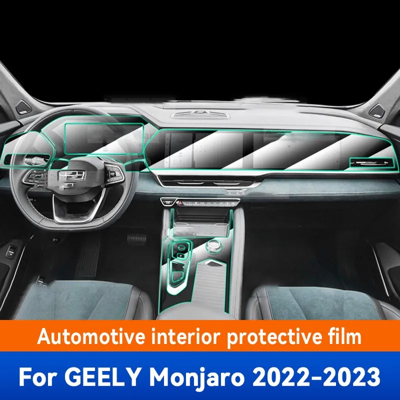 

Для Geely Monjaro 2023 KX11 2021 2022 Автомобильная интерьерная центральная консоль прозрачная зеркальная Защита от царапин аксессуары для ремонта