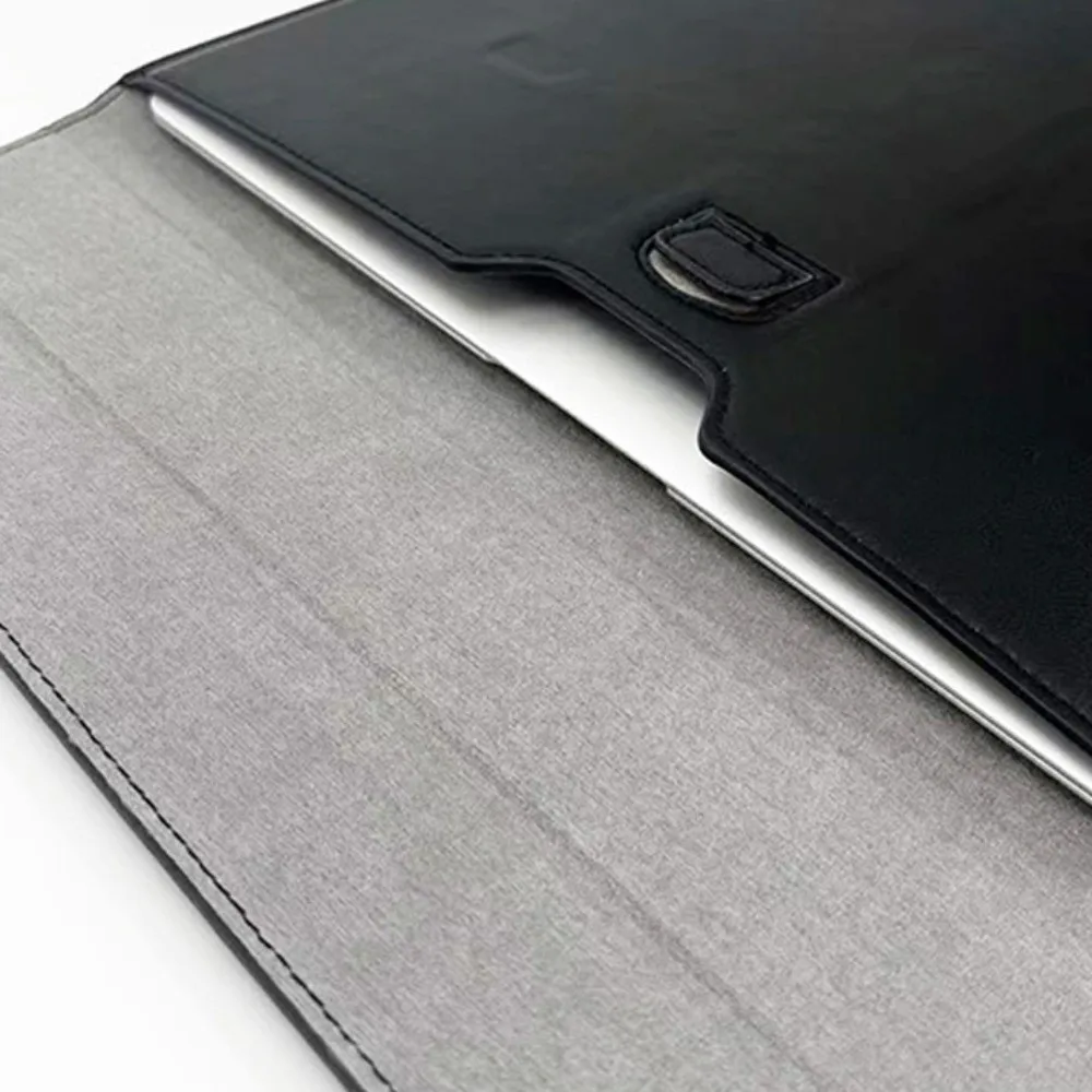 Magnetic Closure 13inch Laptop Bags Leather Bracket Laptop Sleeve Pouch Lightweight Envelope Design Notebook Sleeve Travel