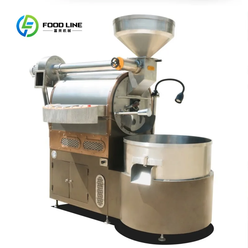 customized medium large drum bean roaster 20kg half hot air digital setup for mid‑size coffee processing business buyers