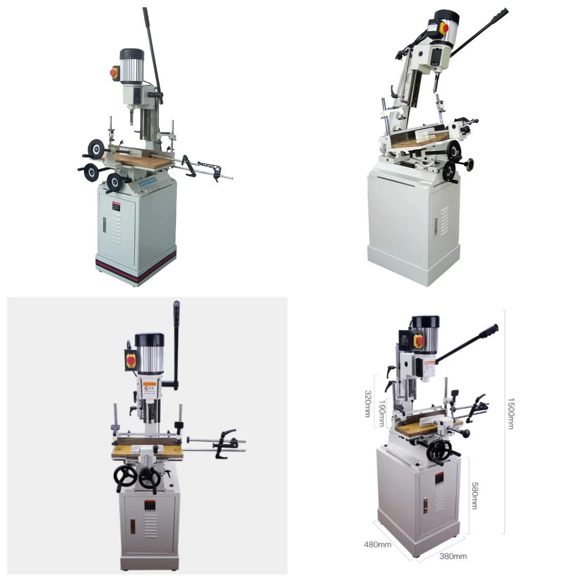 

2026 New STR 1.5KW Woodworking Bench Mortiser Square Hole Wood Mortising Machine Drilling Hollow Chisel Mortiser