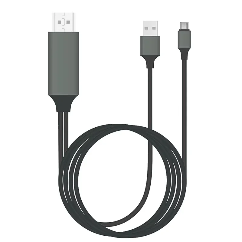 Laptop Phone Connected To The TV With The Same Screen Cable Computer Cable HDMI-compatible Projection Cable  HD Conversion Cable