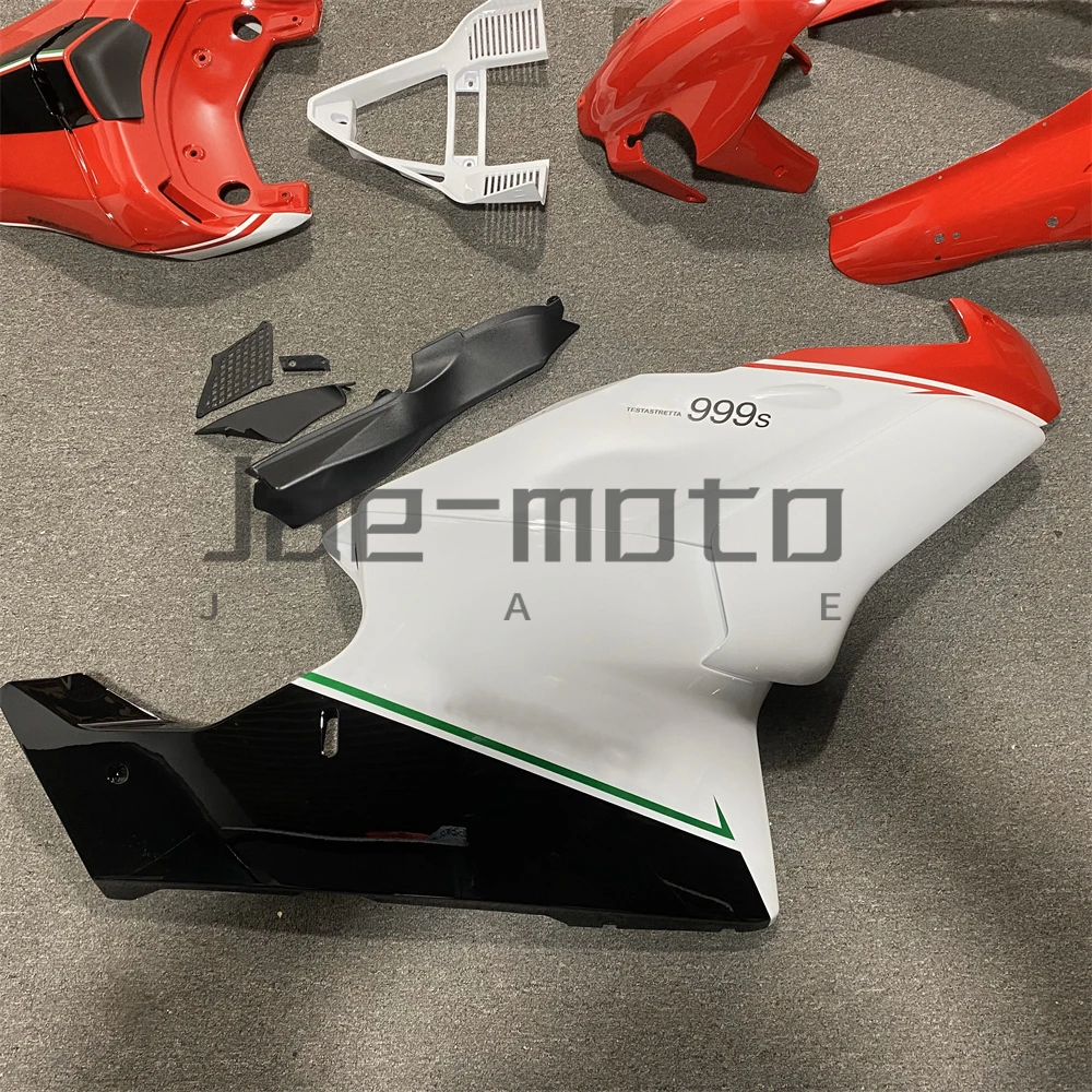 for 749 749S 999 999S 2003 2004  Single Seat  Injection ABS Plastics Full Fairings Kit Mold Replace Accessories Red White C