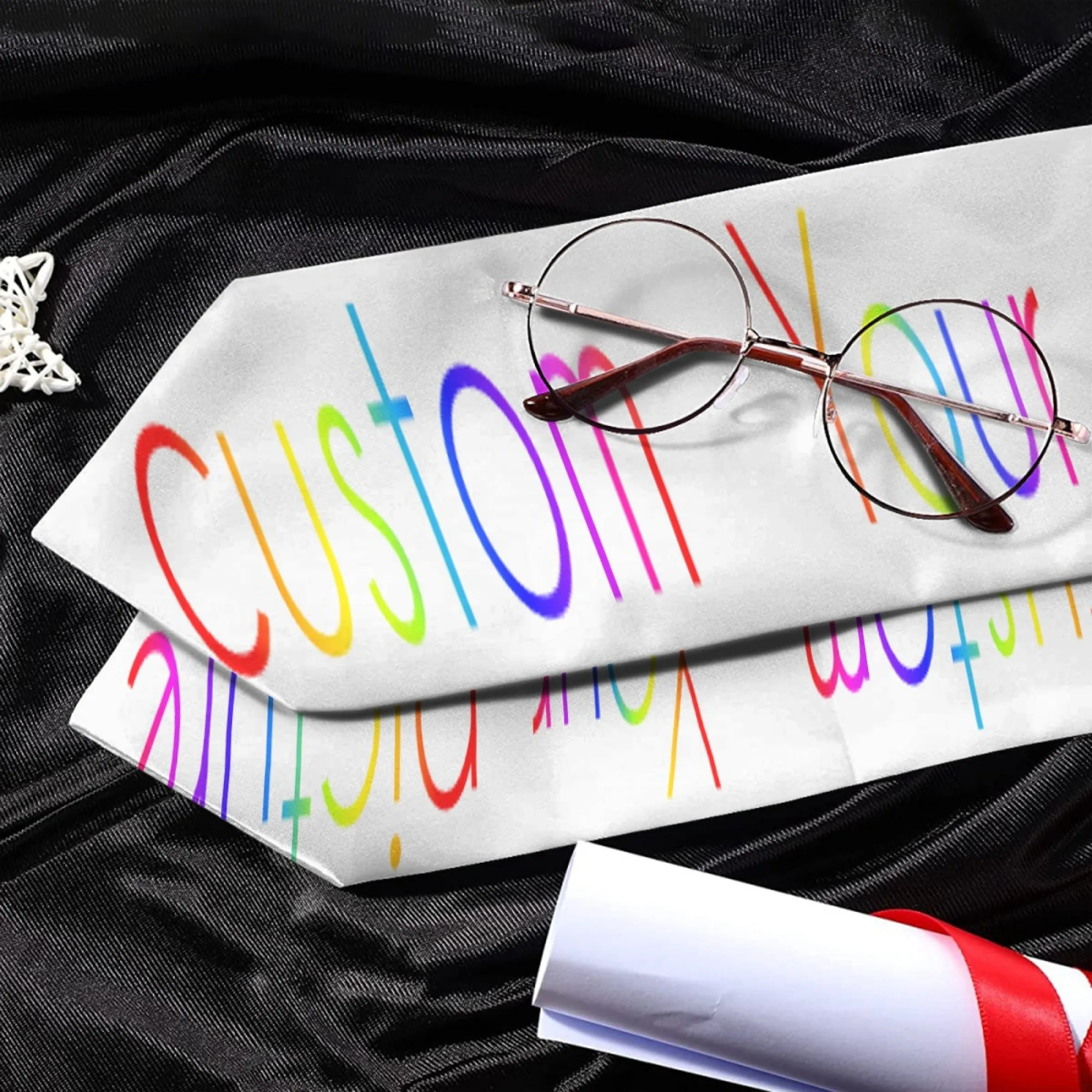 Scialle di laurea personalizzato con stola per laurea, colori scolastici personalizzati, per la celebrazione del college delle scuole superiori