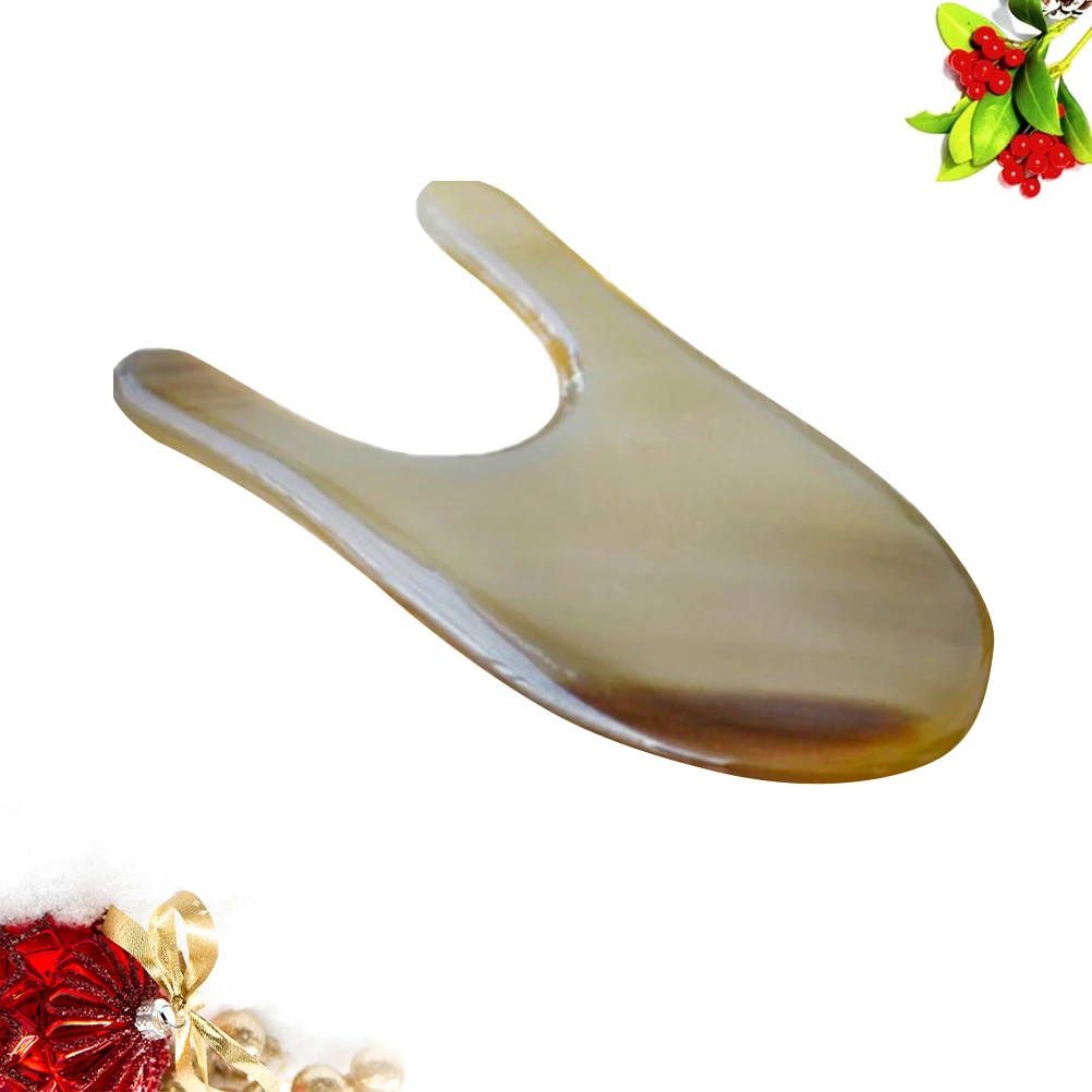 Oogacupressuur Massage Tool Natuurlijke Hoorn Gladde Schrapen Pen Voor Gezicht Nek Terug Therapie Spa Zorg Huidverzorging Instrument