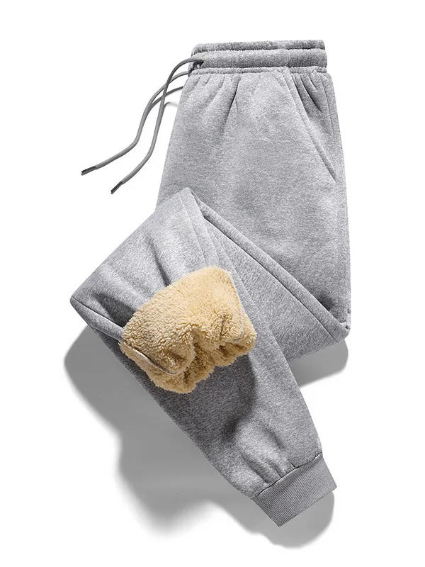 

Новые мужские утепленные спортивные брюки на флисе, повседневные свободные длинные штаны, осенне-зимние, плотные, больших размеров, с манжетами