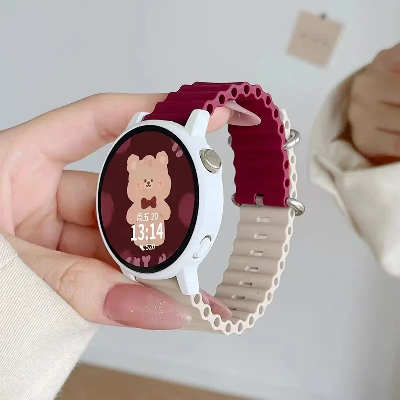 المحيط شريط مطاطي ل سامسونج غالاكسي ساعة ، سيليكون حزام ل Amazfit GTR ، هواوي GT2 3 ، كلاسيك 5PRO ، نشط ، 40 مللي متر ، 44 مللي متر ، 41 مللي متر ، 45 مللي متر