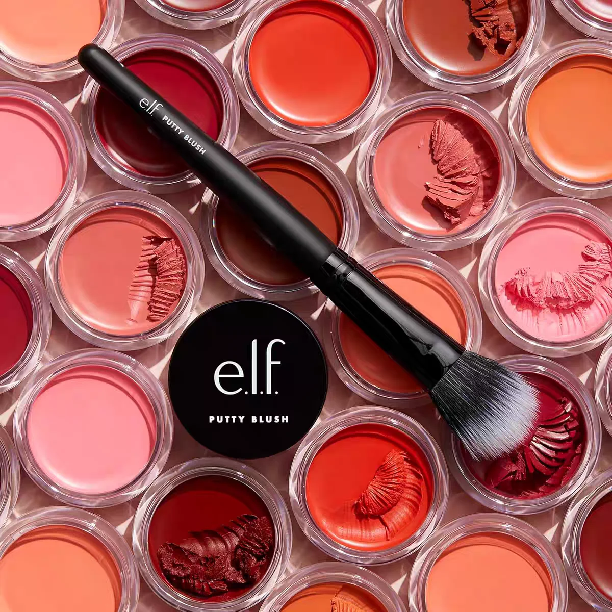 Elf Putty Blush Single Color Cream Blush Long-Lasting Buildable Natural Dewy Finish Soft Cream-to-Powder Formula Cheek Rouge