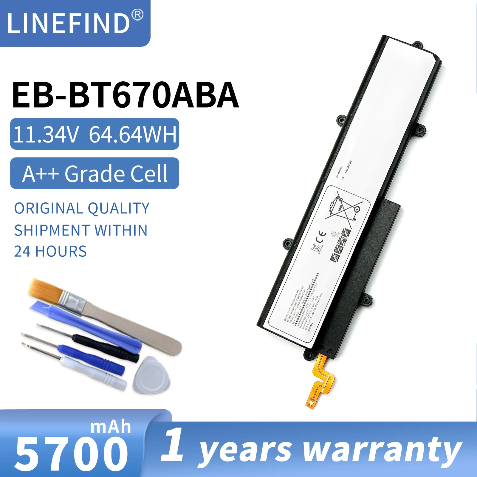 

EB-BT670ABA AA1G907KS 11.34V 5700mAh/64.64Wh Laptop Battery For Samsung Galaxy View 18.4" SM-T670 SM-T677A Series AA2J929BS