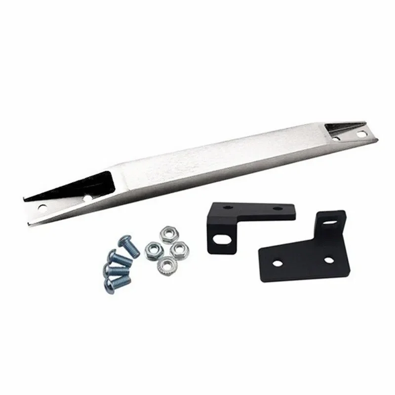 أذرع التحكم السفلي الخلفي من الألومنيوم + دعامة الإطار الفرعي لـ 2001-2005 Honda Civic DX ES LX EX SI EM EP3 فضي #3