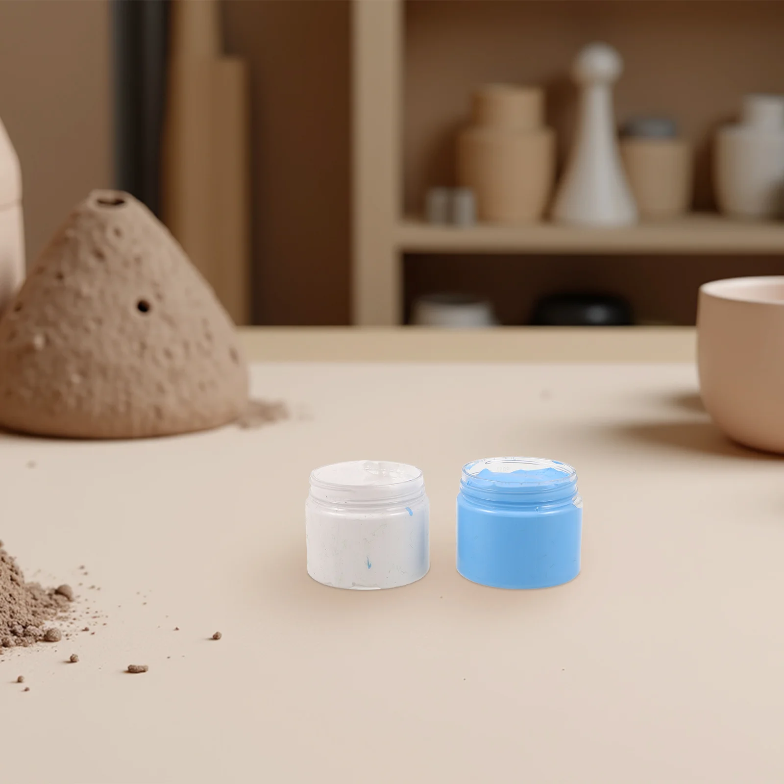 2개입 몰드 제작용 클레이: 1:1 혼합 비율, 자연 건조 실리콘 퍼티, 미니어처 조각, 비누, DIY 레진 몰드, 유연하고 재사용 가능한 클레이