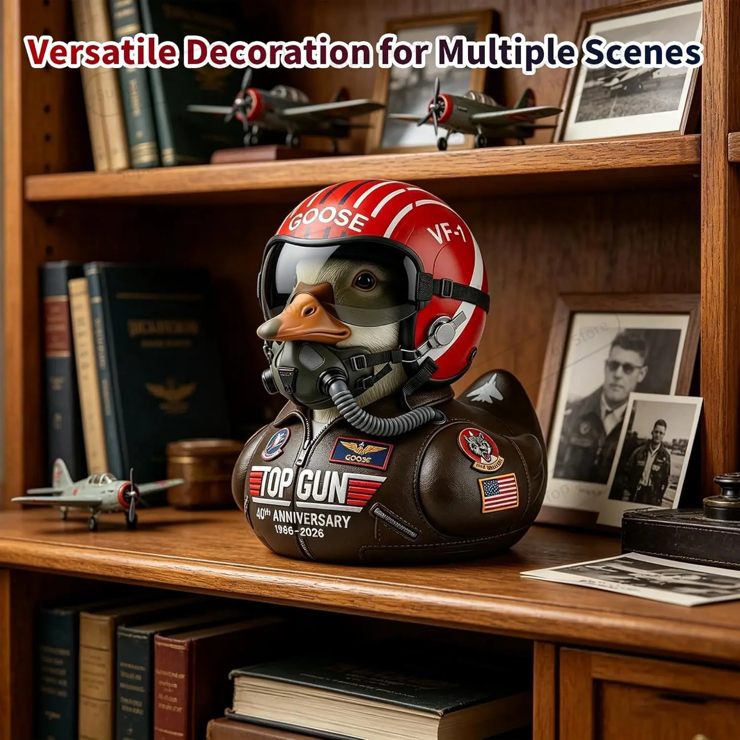 Top Gun 40th Anniversary Pilot Duck Movie Fan Exclusive Cute Fun Anime Figure Collect Model Toy Home