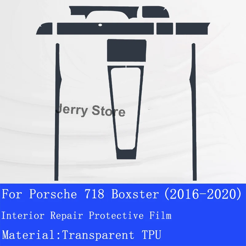 ملصق سيارة لبورشه بوكستر 718 911 وحدة تحكم مركزية داخلية للسيارة طبقة شفافة من البولي يوريثان ملحقات واقية مضادة للخدش