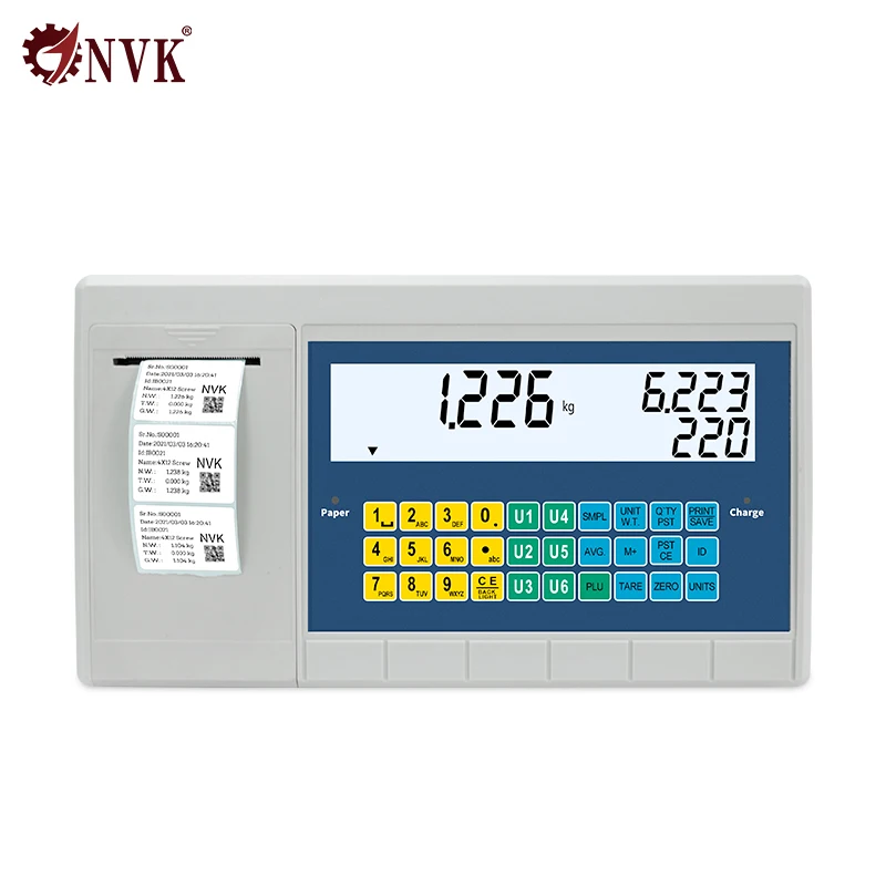 NVK Digital Weighing Indicator Label Printer with LCD Display OEM Customizable Counting Indicator for Floor Scales Bench Scales