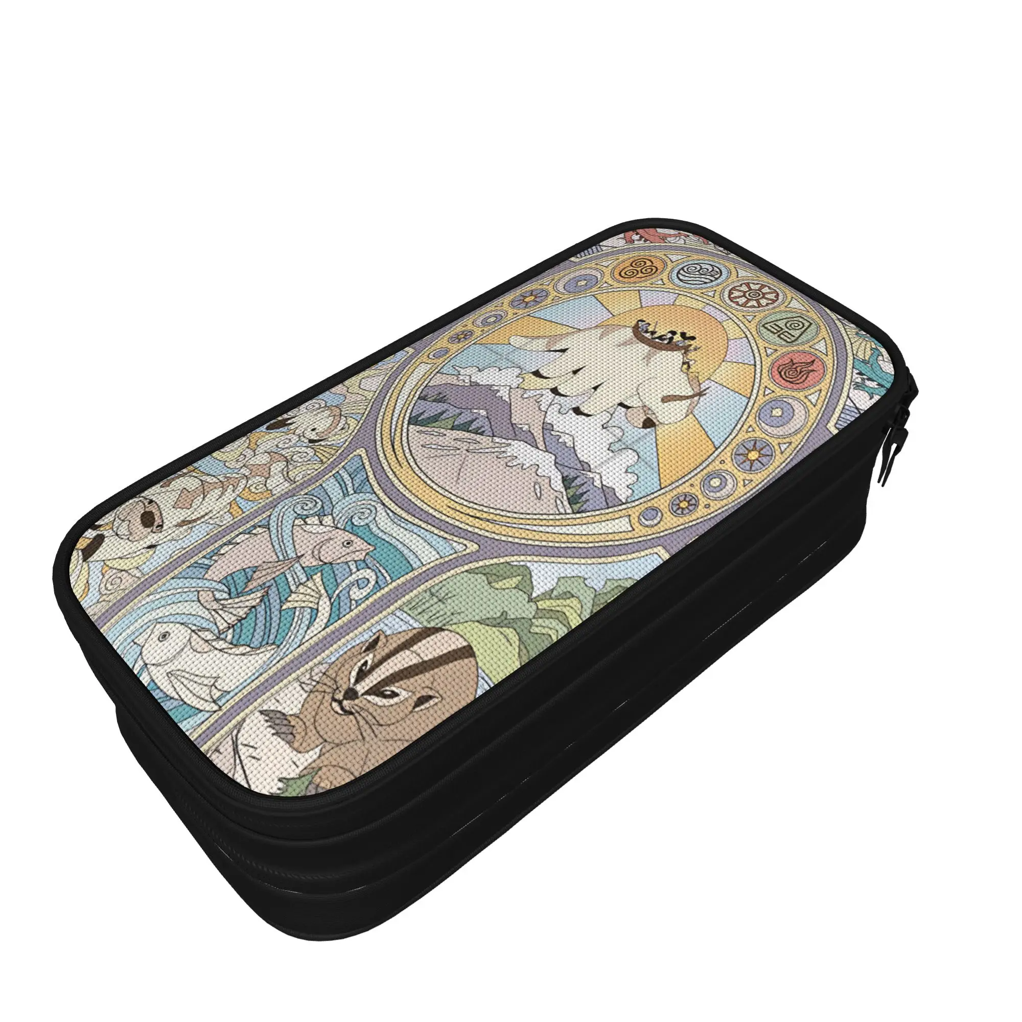Avatars Airbenders Pencil Case  Canvas Pencil Bag Boy Girl Cool Large Capacity School Pencil Cases Stationery Organizer