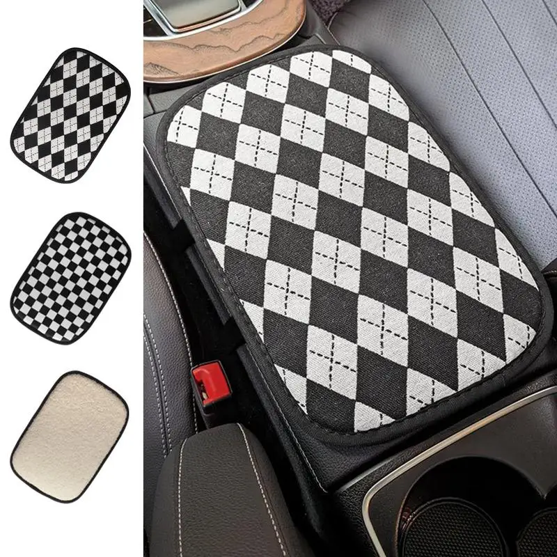 Car Armrest Storage Box Pad Automotive Center Console Mat Universal Vehicles Armrest Waterproof Cover Automobiles Accessories