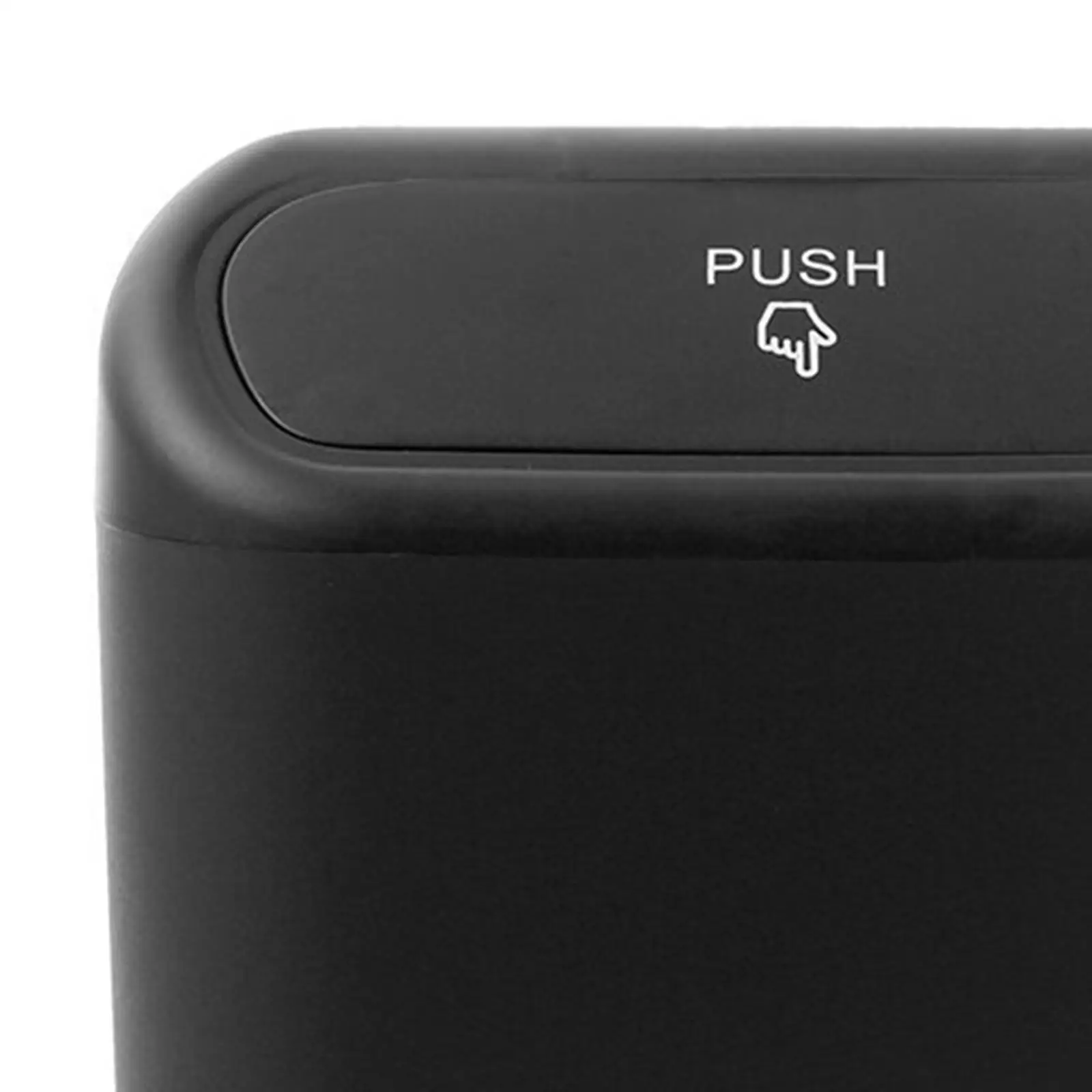 Vehicle Rubbish Bin Compact Size 15.5cm Car Trash Container ABS Material Press Lid Storage Bucket for Phones Cards Small Items