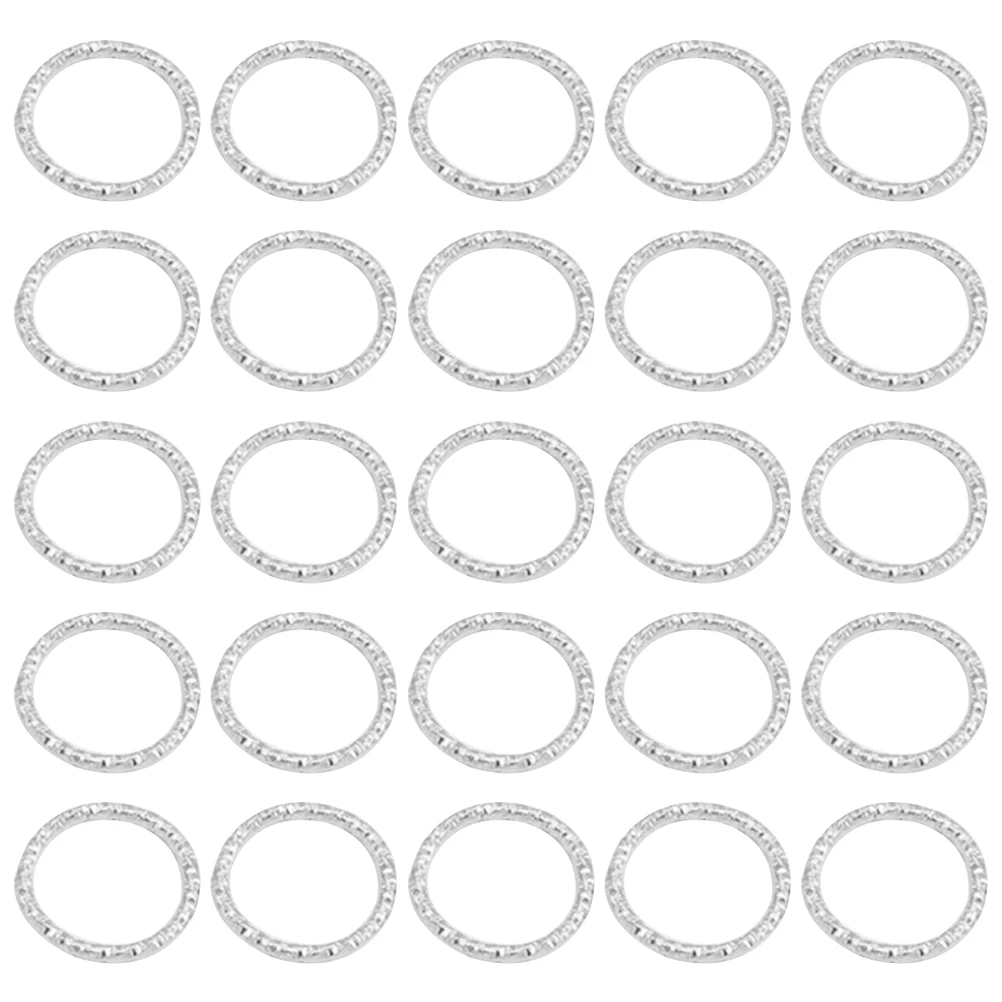 

100pcs Embossed Wreath Buckle Rings DIY Jewelry Making Accessories Kit Bright Color Unique Craft Project Lightweight Durable