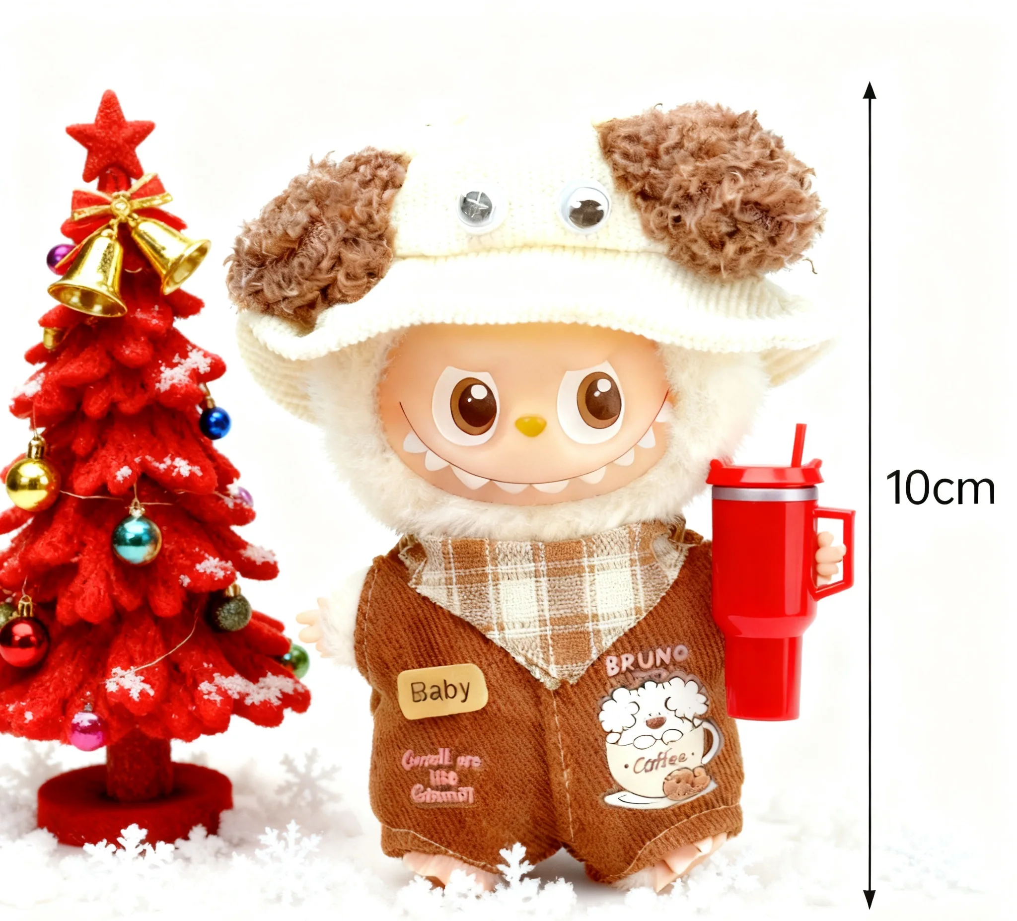 ชุดของเล่น Labubu ขนาด 10 ซม. แบบกล่องสุ่ม ของเล่นจิ๋ว Labubu แก้วน้ำ ของขวัญน่ารัก อุปกรณ์ตกแต่งฉาก (ไม่รวมตุ๊กตา)