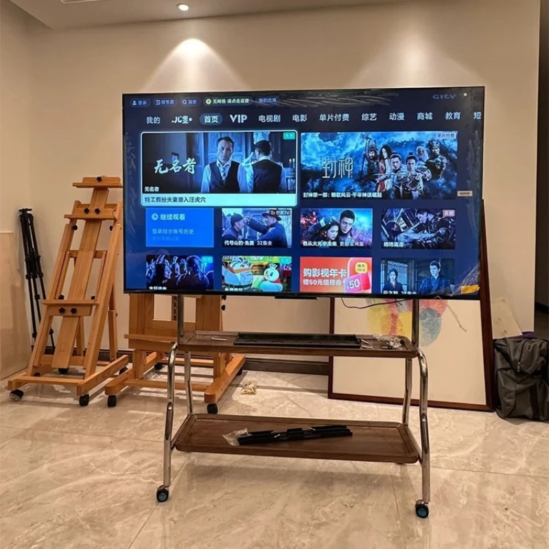 

TV floor bracket removable stainless steel vertical wheelbarrow living room bedroom 43-75 inch universal hanger