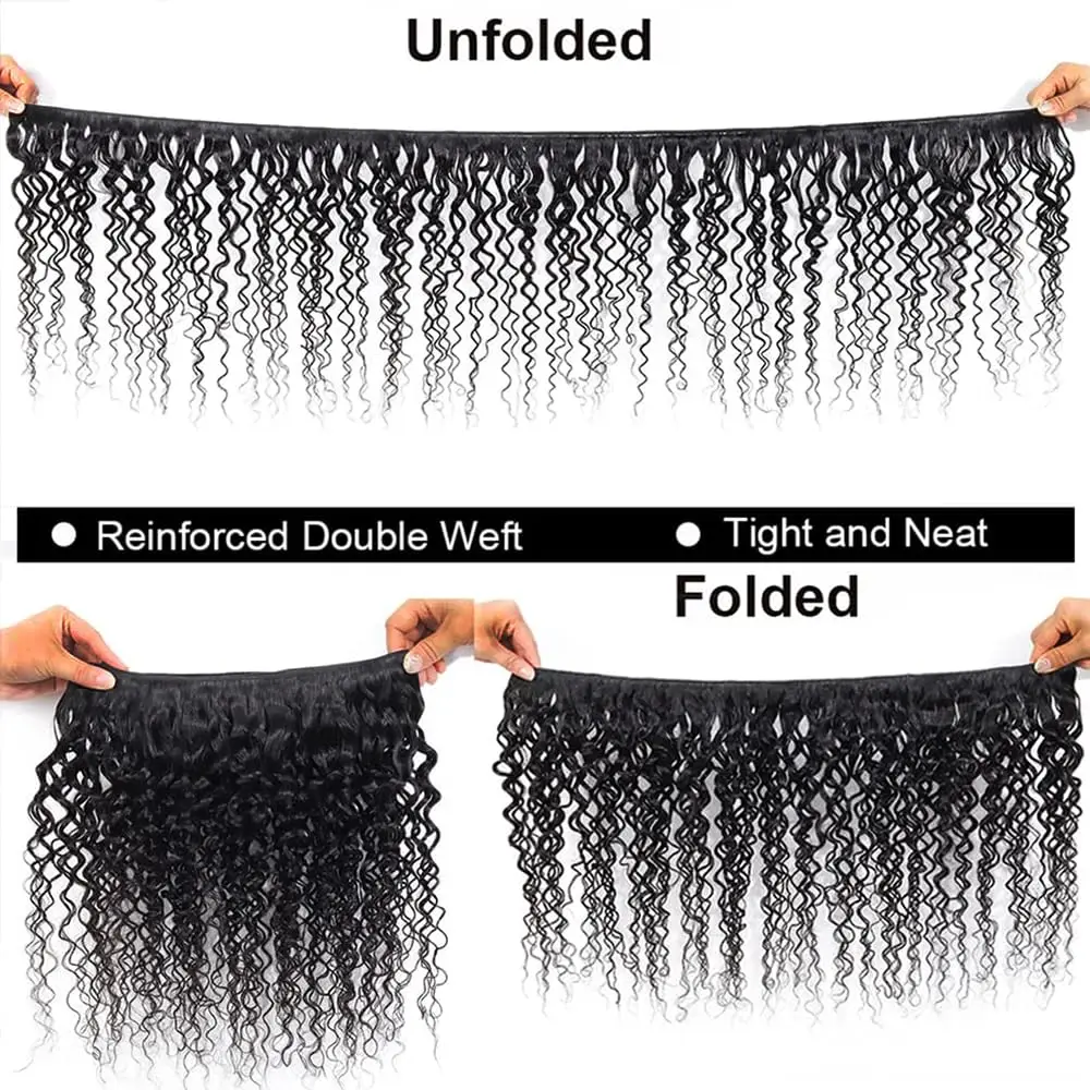 Deep Wave Human Hair Bundles 18 20 22 Inch 12A Brazilian Deep Wave Bundles Human Hair 100% Unprocessed