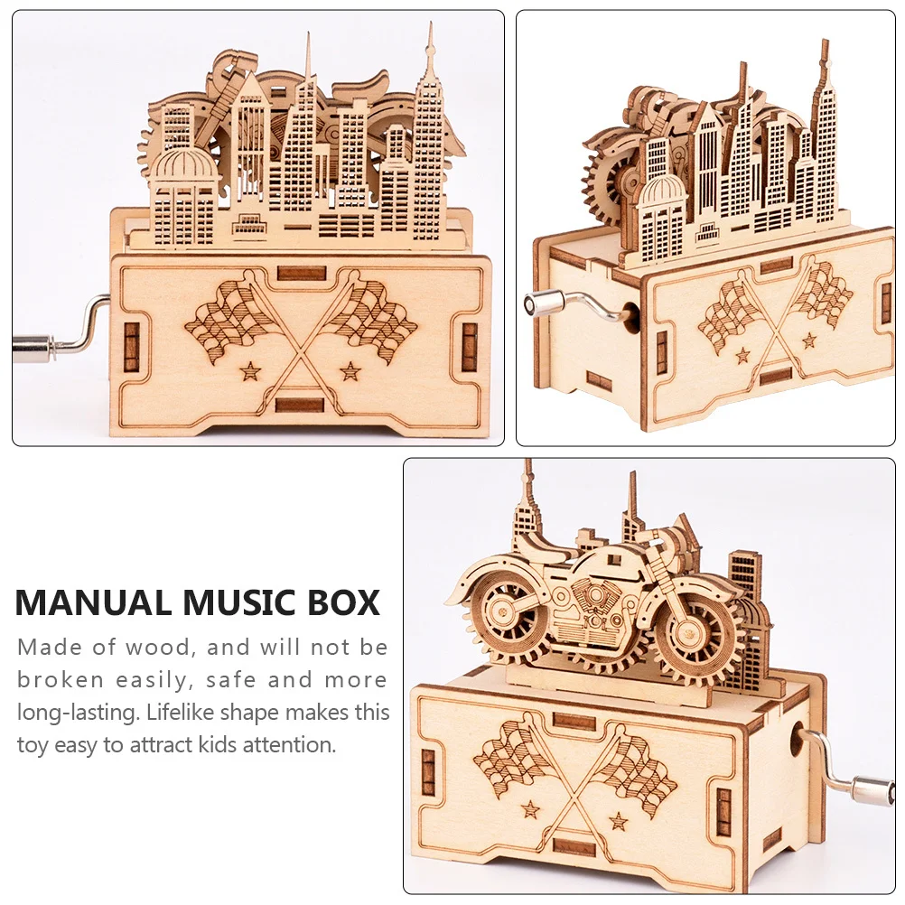 مجموعة واحدة من ألغاز تجميع صندوق الموسيقى الخشبي ذات سطح أملس DIY ألغاز تعليمية تطوير مهارات حل مشكلة التفكير الإبداعي #3