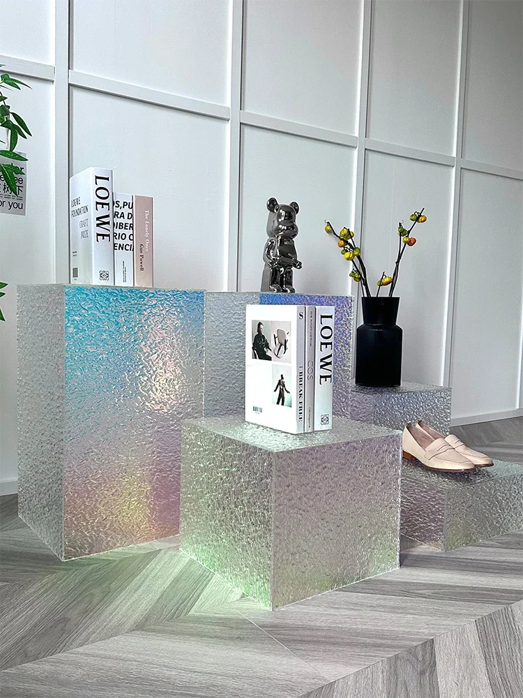 Customized Water Ripple Acrylic Deck Base Middle Stand Display Stand Show Window Decoration Display Table