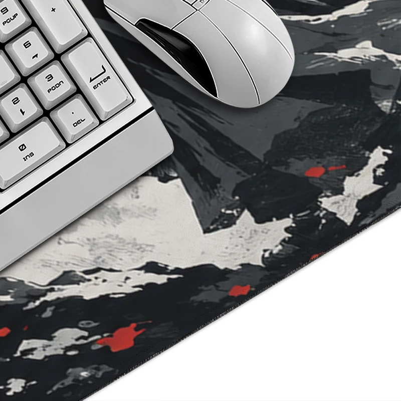 Mouse Pad Dark Samurai Snow Mountain Gamer printon demand HD Mousepad XXL Playmat Office Carpet Non-Slip Desktop Mouse Pad