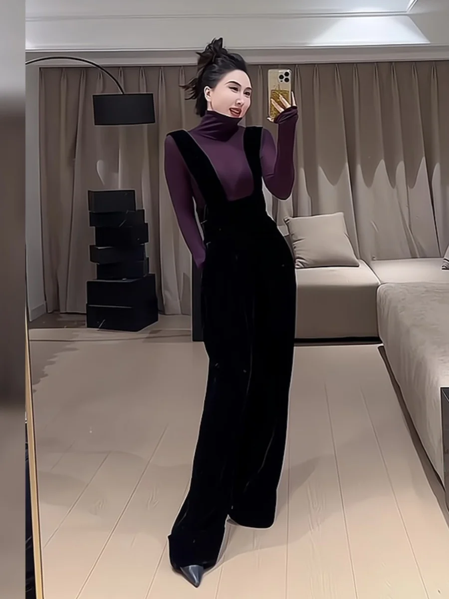 

Bla Strap Pants Women's Faionable Summer New Sle High Waist Straight Leg Pants Godd Sle Casual High Quali Pants