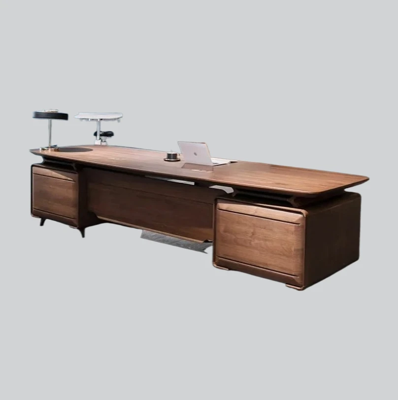 A sale Modern black walnut light luxury desk