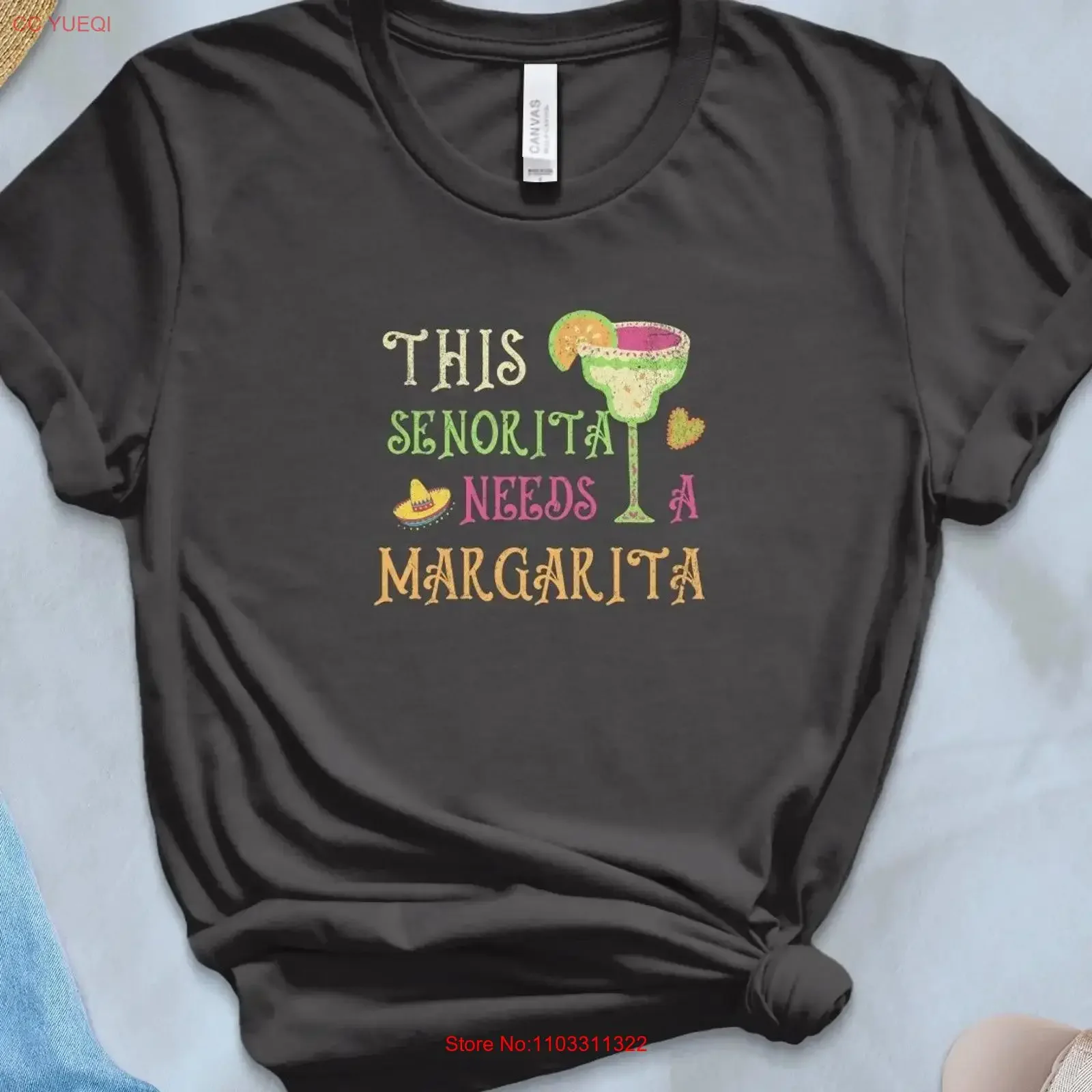 Funny Margarita Summer Beachwear Party T Shirt This Senorita Needs A Colorful Women's For Cinco De Mayo vintage Washed Slightly