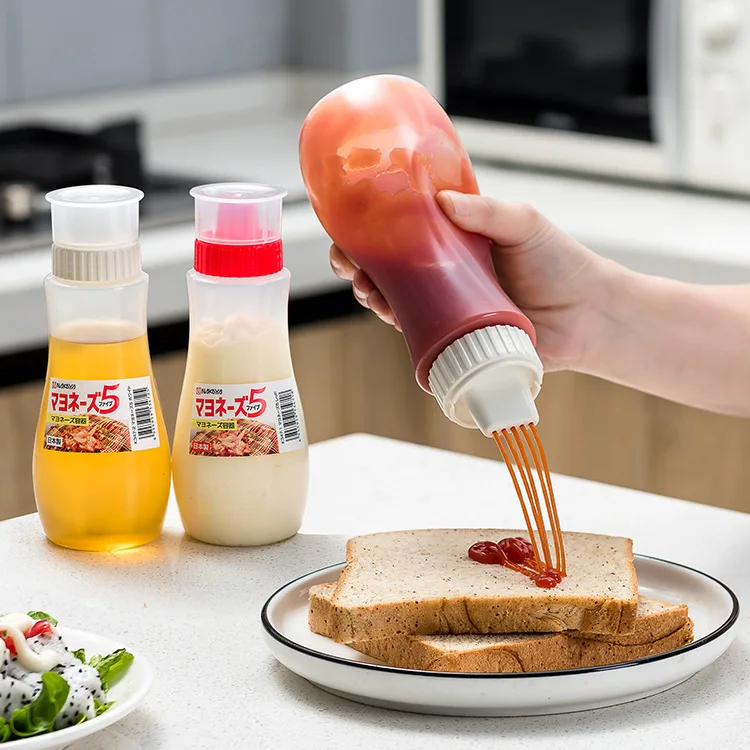 

5 Hole Squeeze Sauce Bottles Condiment Bottles With Nozzles Ketchup Honey Dispenser Kitchen Gadget Seasoning Tools Supplies