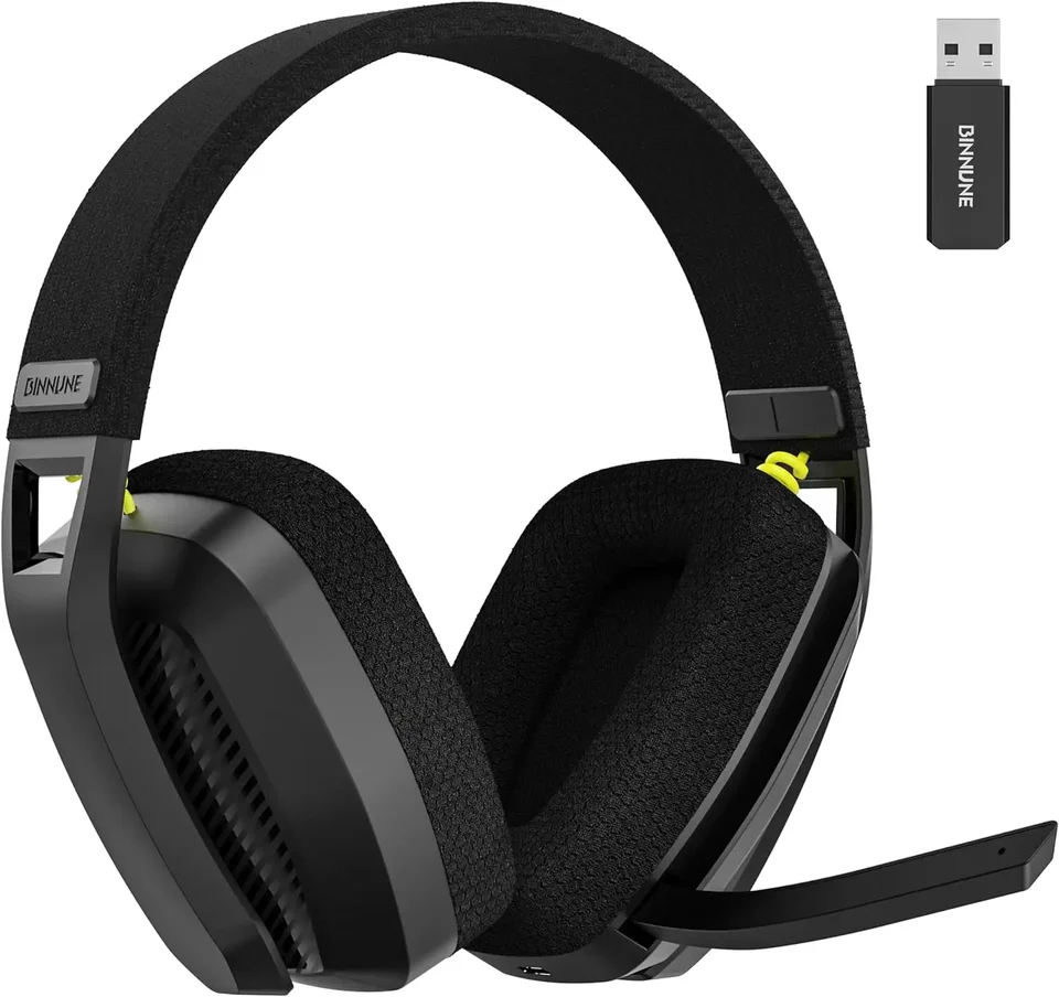 BINNUNE BW06 2.4G ワイヤレス ゲーミング ヘッドセット フリップ ENC