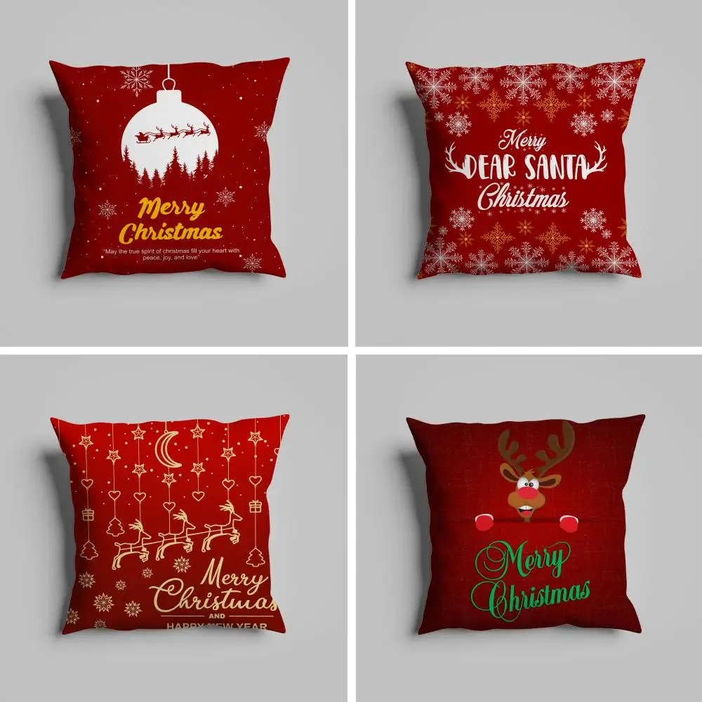 

Christmas Santa Snowflake Elk Pillow Case luxurious home office, sofa decorative Multi sized car seat cushions, pillowcases