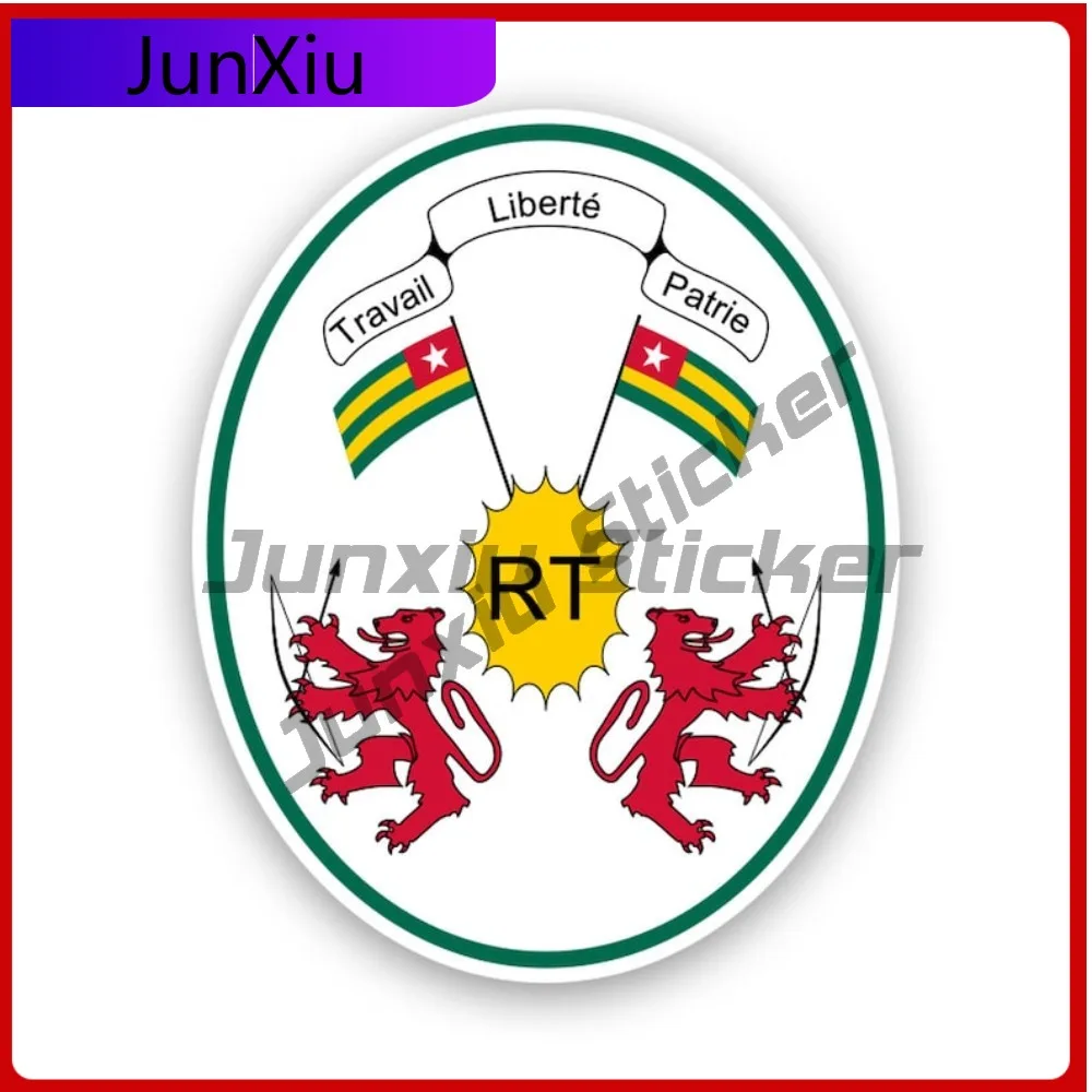 

Togolese Coat Of Arms Sticker Waterproof Funny Bumper Waterproof Vinyl Decal For Cars Fun Creative High Quality Creative Unique