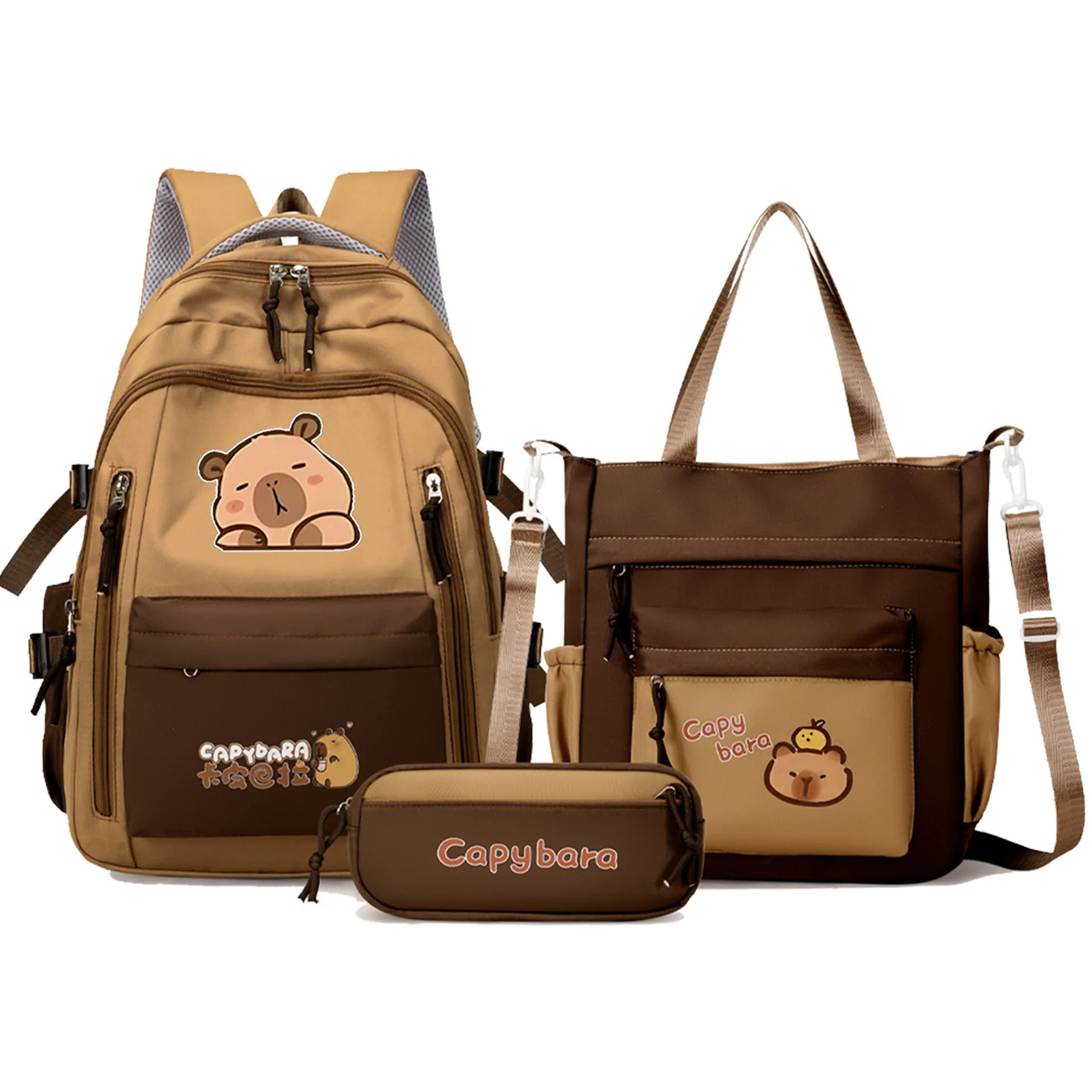Kawaii Capybara Backpack Set 1