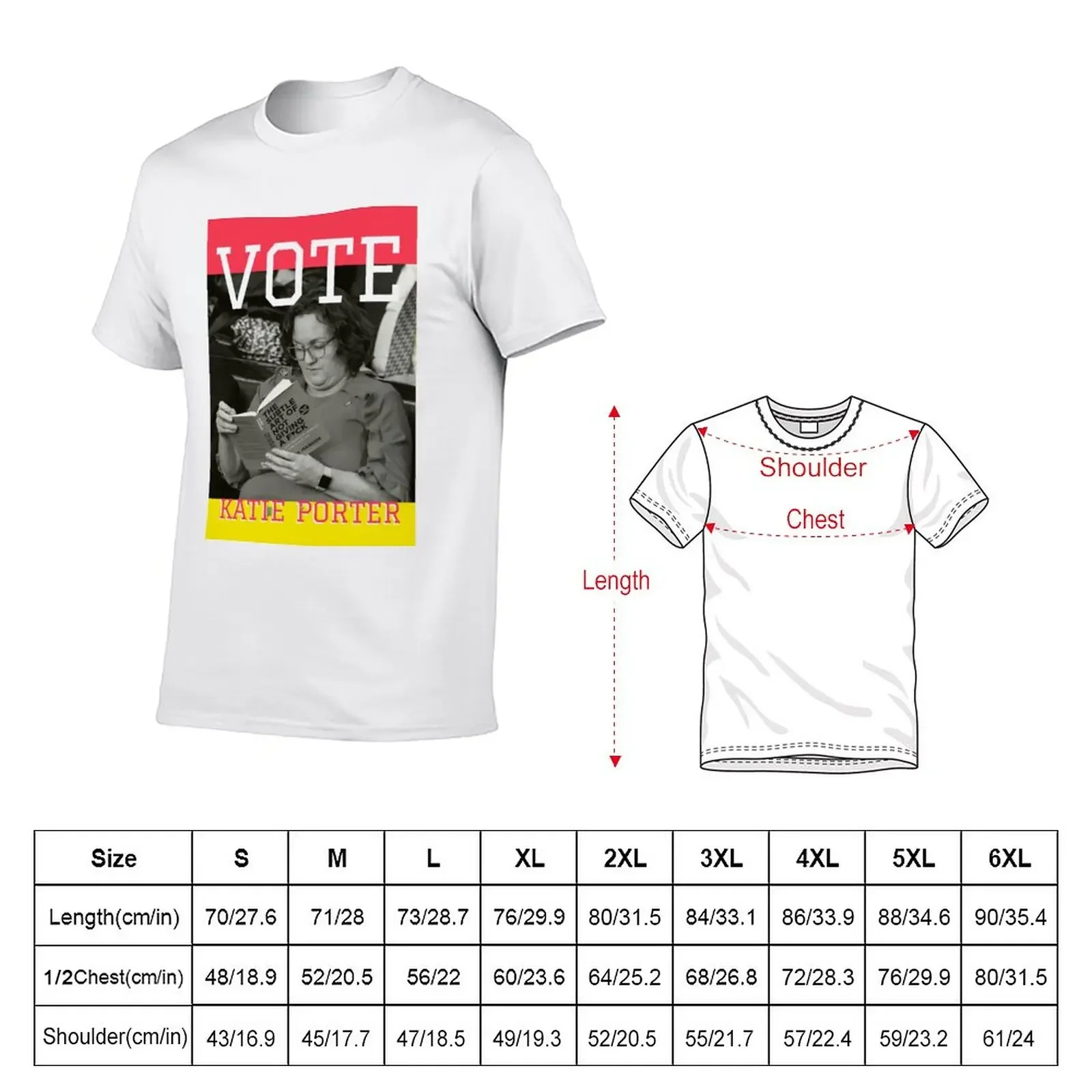 New Vote Katie Porter T-Shirt Short sleeve Short t-shirt plus size tops mens champion t shirts