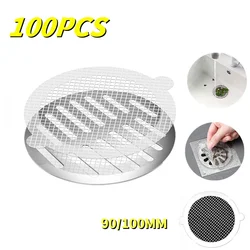 Disposable Floor Drain Stickers Shower Drain Mesh Stickers Self-Adhesive Bathroom Hair Anti-Blocking Filter Bathroom Floor Drain