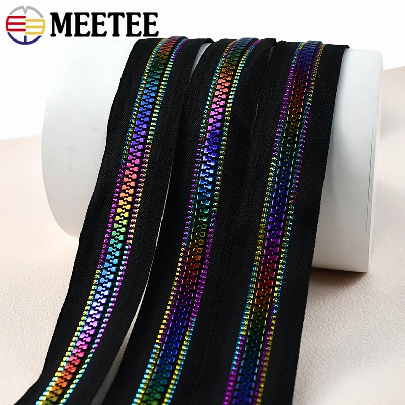 1-10Meters Resin Zippers Tape for Sewing Bag Jackets Decorative Zips By The Meter Clothes Zip Repair Kit DIY Garment Accessories