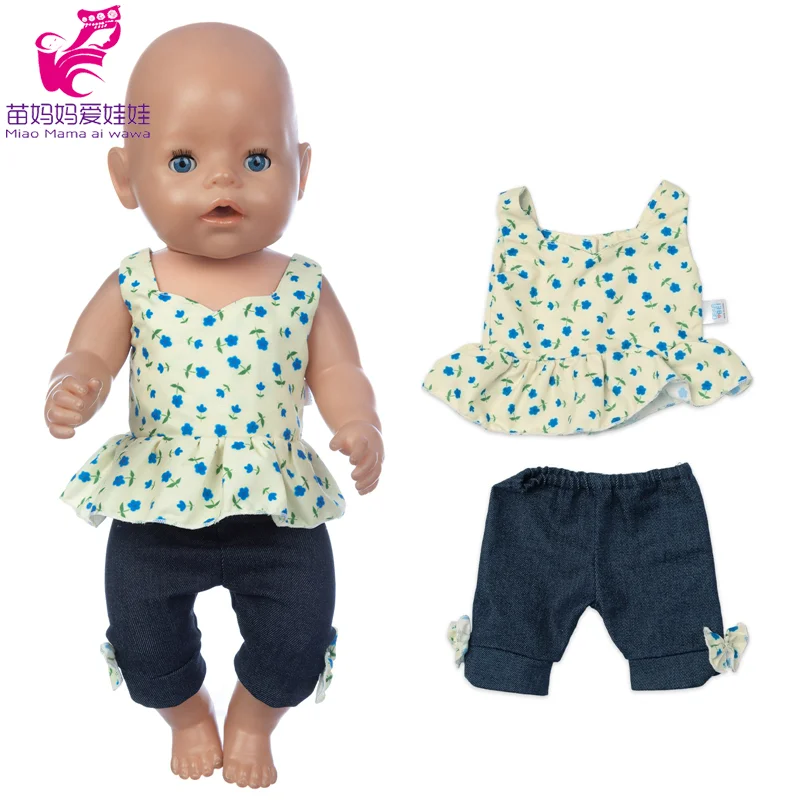 43 CM Baby Doll Clothes Pajama Set Jacket Coat 17 Inch Dolls Jeans Children Gift Toys Outfit