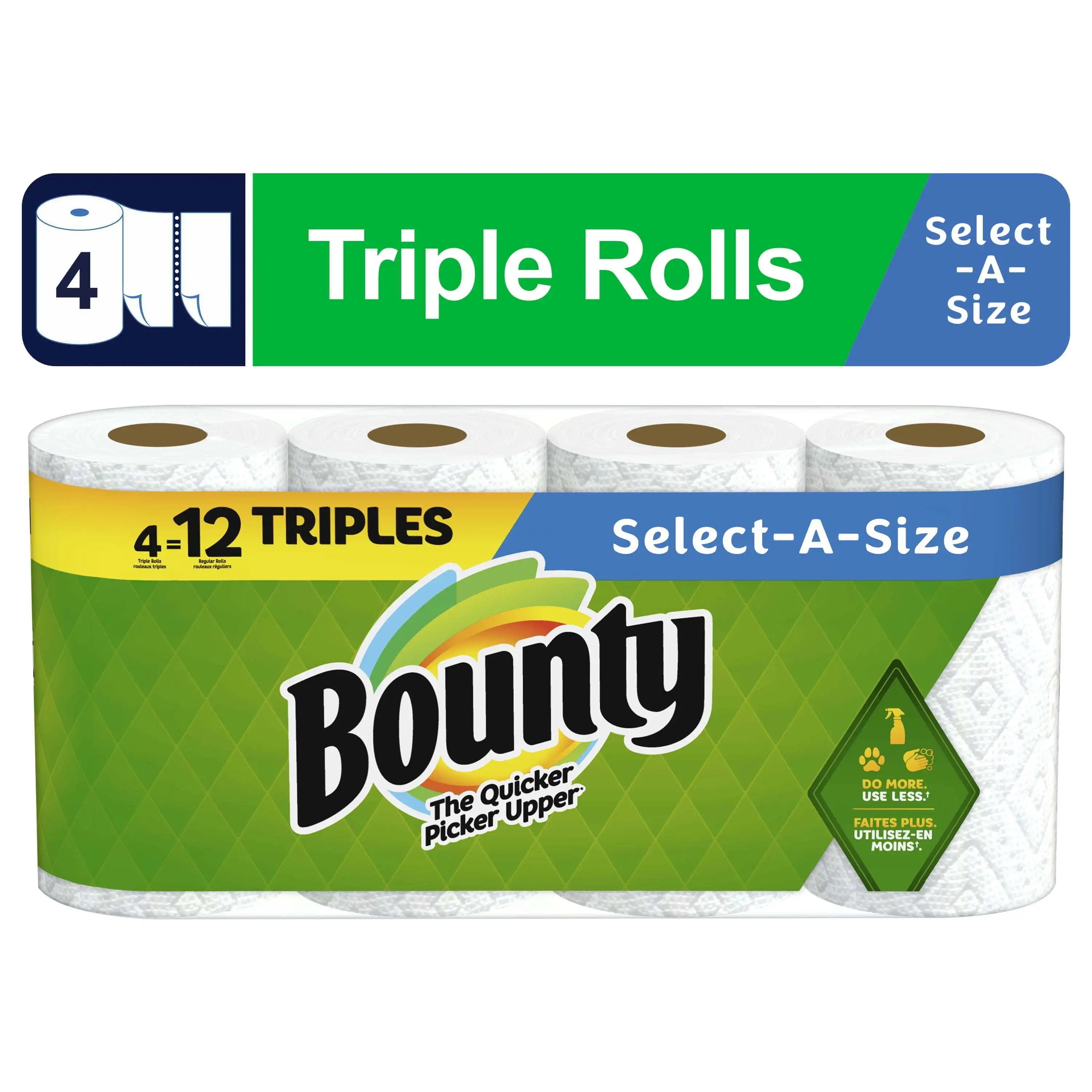 

Paper Towels Select-A-Size, 4 Triple Rolls